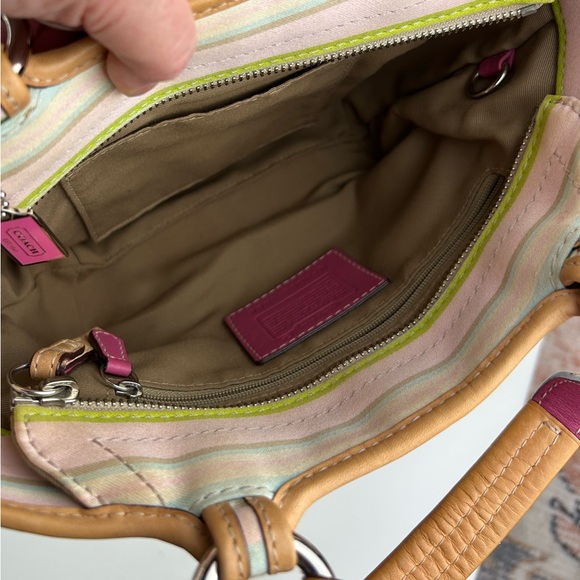 Coach Hamptons Striped Small Purse Tote - Picture 3 of 8